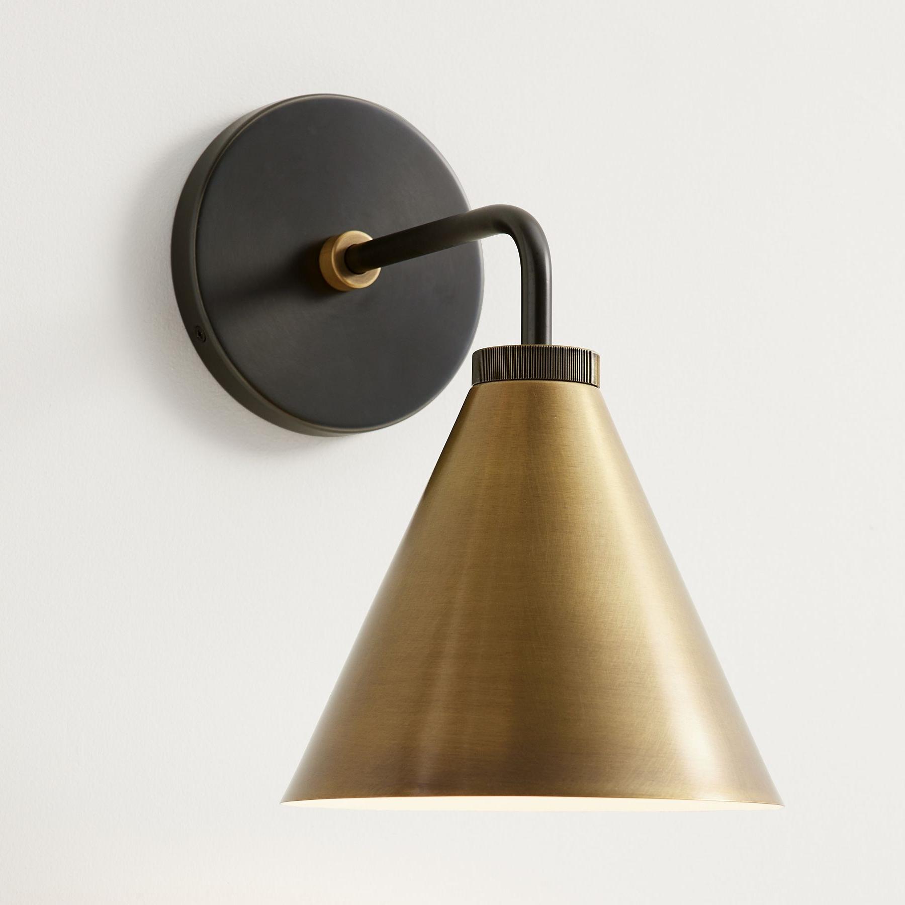 Farmhouse Metal Tapered Sconce | Rustic Cone Wall Sconce | Ping Lighting